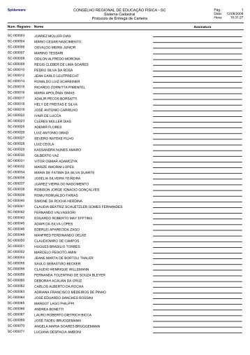 SC Sistema Cadastral - CREF/SC