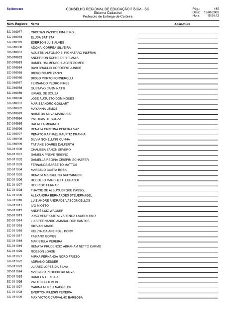 SC Sistema Cadastral - CREF/SC