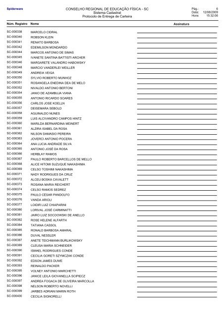 SC Sistema Cadastral - CREF/SC