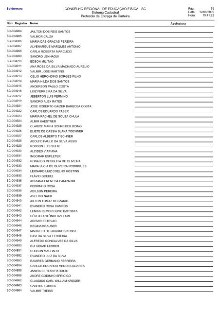 SC Sistema Cadastral - CREF/SC