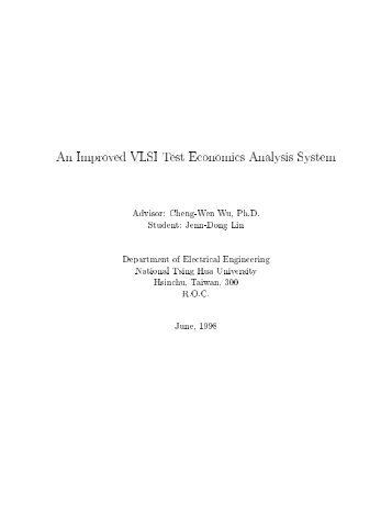 An Improved VLSI Test Economics Analysis System - Laboratory for ...