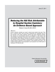 Reducing the HAI Risk Attributable to Hospital Suction Canisters: An ...