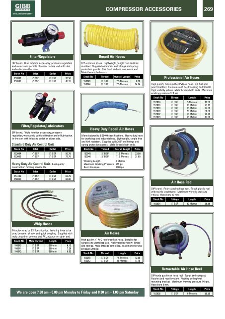 COMPRESSORS Contents - Gibb Tools