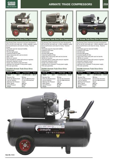 COMPRESSORS Contents - Gibb Tools