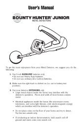 User's Manual â BOUNTY HUNTER METAL DETECTORS