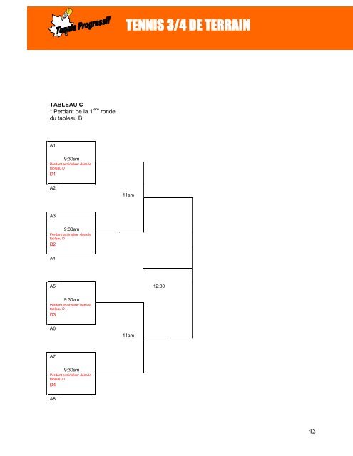 TENNIS 3/4 DE TERRAIN - Tennis Canada