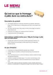 Qu'est-ce que le fromage à pâte dure ou extra-dure? Description du ...