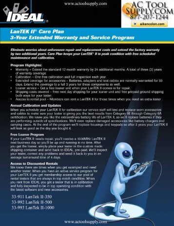 Ideal 33-993 LanTEK II 1000 Care Plan