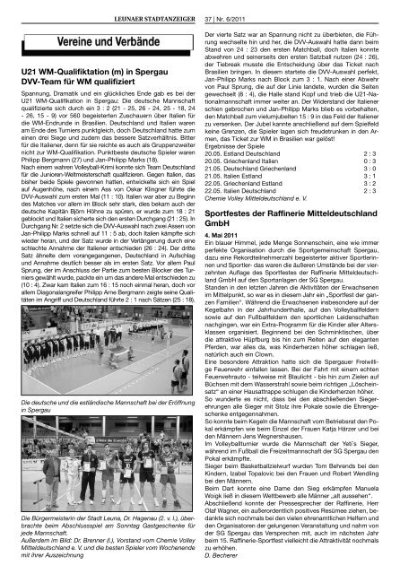 Leunaer Stadtanzeiger - Ausgabe 06/11 - Stadt Leuna