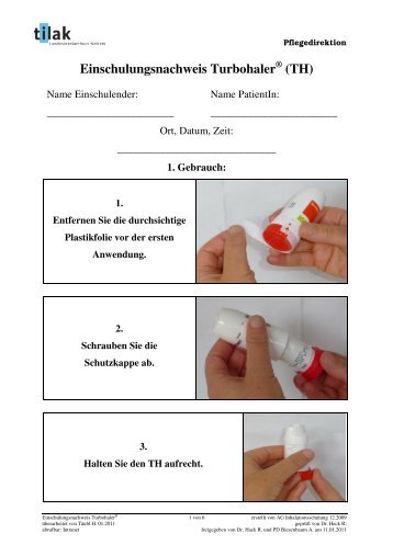 Einschulungsnachweis Turbohaler