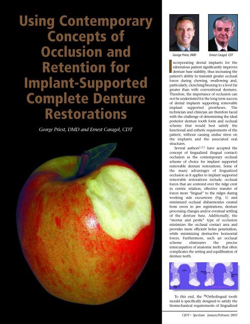 Using Contemporary Concepts of Occlusion and ... - Dentropolis