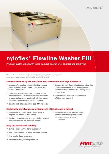 nyloflex® Flowline Washer F III