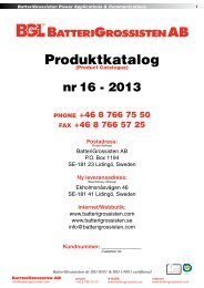 Produktkatalogen Nr. 16-2013 - BatteriGrossisten