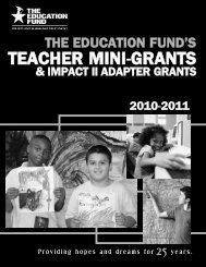 2011-2012 Teacher Mini-Grants Award Booklet - The Education Fund