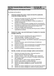 Unit Title: Corporate Strategy and Planning Unit Code: SM Level: 6 ...