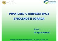 Prezentacija Nacrta pravilnika o energetskoj efikasnosti zgrada