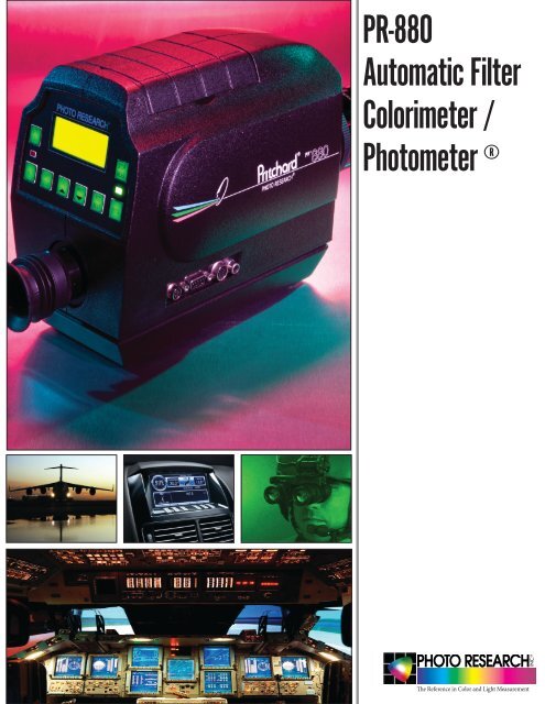Pr 880 Camera PR-880 Brochure - Photo Research, Inc.