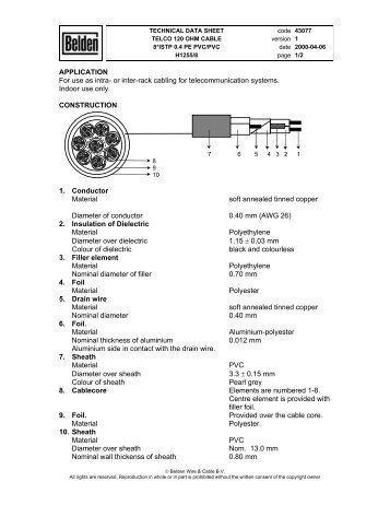 APPLICATION For use as intra- or inter-rack cabling for ... - Tech Data