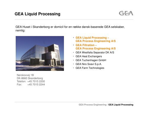 GEA Liquid Processing - Stålcentrum