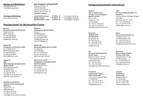 anzeigenpreisliste media rate card - IPM-Verlag