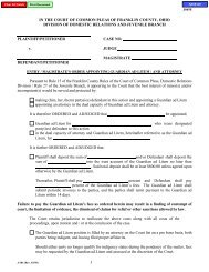Entry Order Appointing Guardian Ad Litem and Attorney