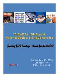 2006 Conference Brochure - Medical Billing 101