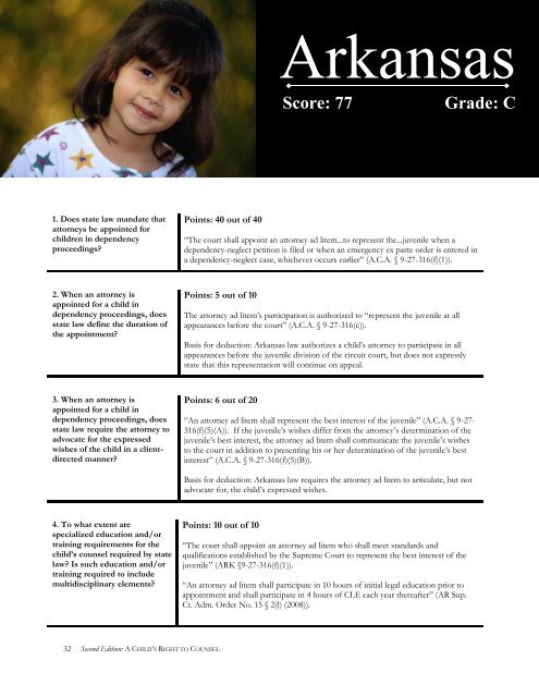 A CHILD'S RIGHT TO COUNSEL - Children's Advocacy Institute