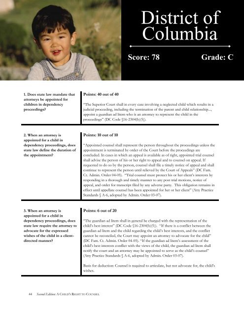 A CHILD'S RIGHT TO COUNSEL - Children's Advocacy Institute