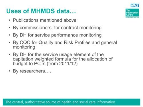 Jo Simpson MHMDS v4 - London Health Programmes