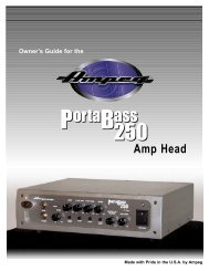 Owner's Guide for the - Ampeg