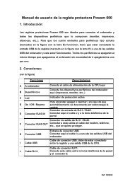 Manual de usuario de la regleta protectora Powem 600 - Soyntec