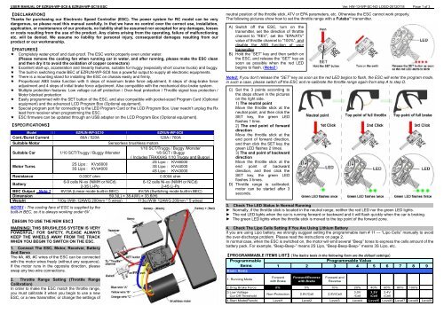 Hobbywing program card инструкция на русском