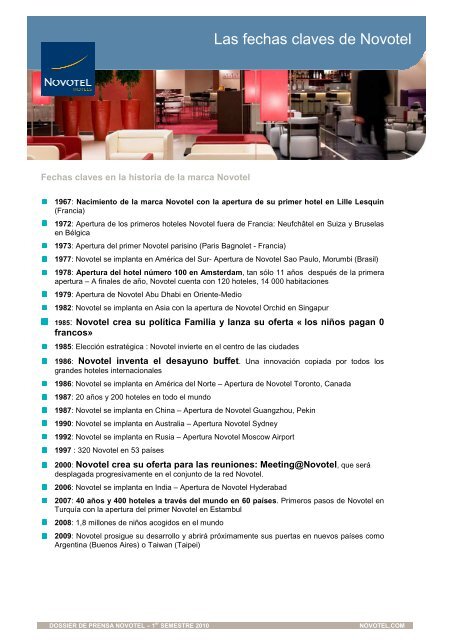 dossier de prensa - Novotel