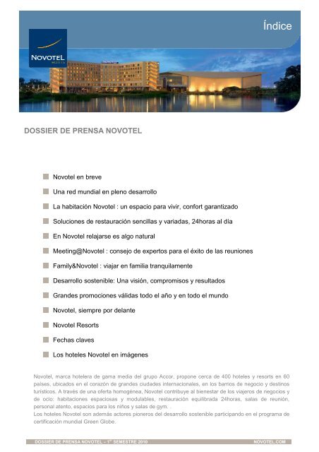 dossier de prensa - Novotel