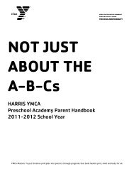 HARRIS YMCA Preschool Academy Parent Handbook 2011-2012 ...