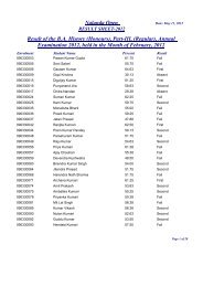 Result of the BA History - Nalanda Open University