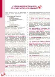 fonctionnement d'un établissement scolaire (pdf) - Académie de ...