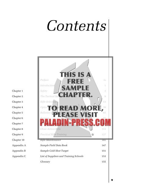 to read a free sample chapter from this book. - Paladin Press