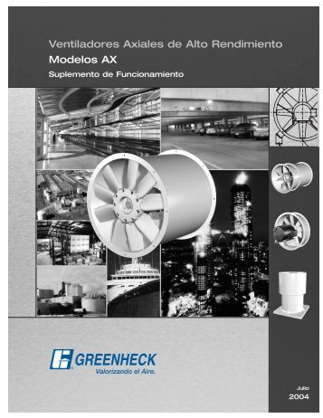 Ventiladores Axiales de Alto Rendimiento Modelos AX - Greenheck