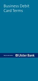 Business Debit Card Terms - Ulster Bank