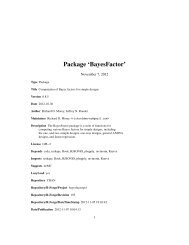 Package 'BayesFactor' - open source solution for an Internet free ...