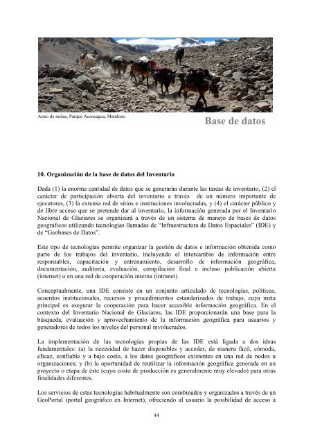 Inventario Nacional de Glaciares y Ambiente Periglacial: Estrategias ...