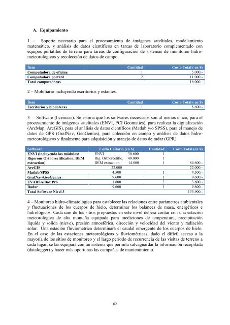 Inventario Nacional de Glaciares y Ambiente Periglacial: Estrategias ...