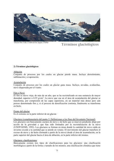 Inventario Nacional de Glaciares y Ambiente Periglacial: Estrategias ...