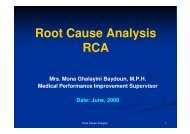 Root Cause Analysis RCA - Syndicate of Hospitals in Lebanon