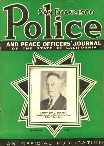 Police and Peace Officers Journal - November 1945 - San Francisco ...