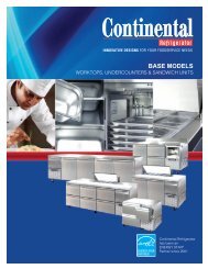 BASE MODELS - Continental Refrigerator