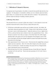 1. Calibration of Volumetric Glassware