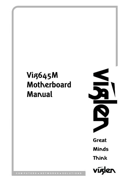 Vig645M Motherboard Manual - Viglen Download