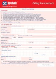 POLICY LOAN FORM.cdr - Kotak Life Insurance - Kotak Mahindra